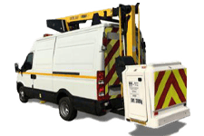 Car Hire Stanley - White 3.5T Cherry Picker with 12.5M Reach - Van hire Stanley